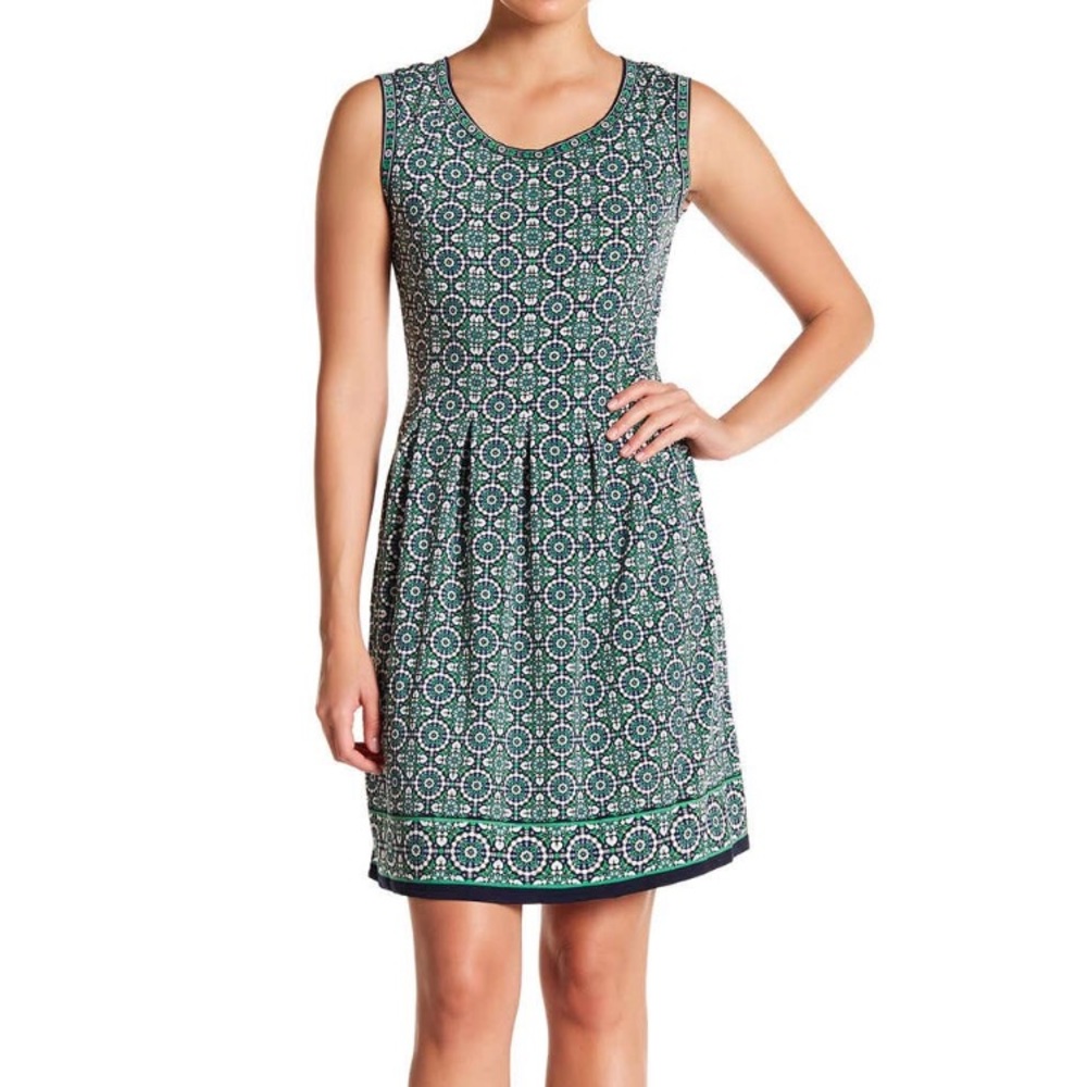 Max Studio Patterned Sleeveless Fit &Flare Dress